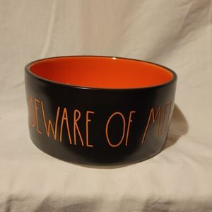 Rae Dunn Black and orange BEWARE OF ME bowl